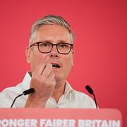 Keir Starmer talade med partiet.