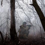 Arkivbild på en ukrainsk soldat.