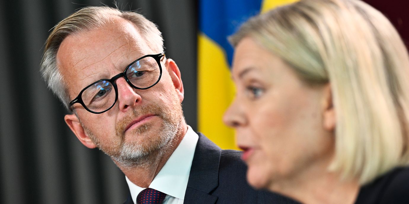 Socialdemokraternas ekonomisk-politiske talesman Mikael Damberg och partiledare Magdalena Andersson.