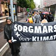 Klimatmanifestation i Stockholm i september-. 