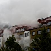 Explosionen på Övre Husargatan i centrala Göteborg.