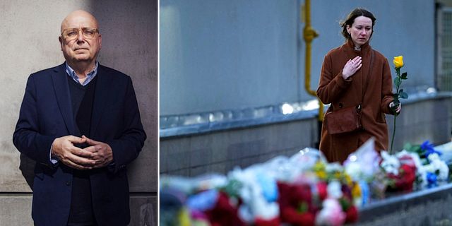 Magnus Ranstorp/Israelisk kvinna vid minnesplats. TT/AP