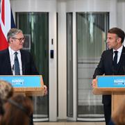 Keir Starmer, och Emmanuel Macron.