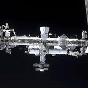 Den Internationella rymdstationen ISS. 