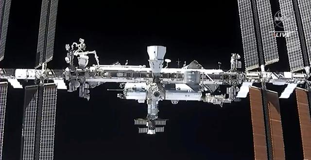 Den Internationella rymdstationen ISS.  TT NYHETSBYRÅN