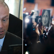 Joseph Muscat/protester för rättvisa för den mördade journalisten Daphne Caruana Galizia.