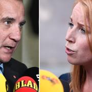 Stefan Löfven/Annie Lööf. Arkivbilder.