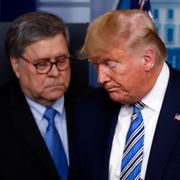 William Barr och Donald Trump.