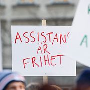 Arkivbild från en manifestation i Stockholm 2016.