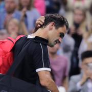 Roger Federer efter förlusten. 