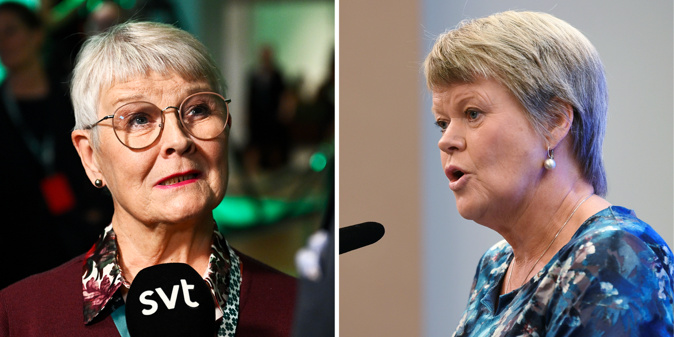Maud Olofsson (C) och Ulla Andersson (V).