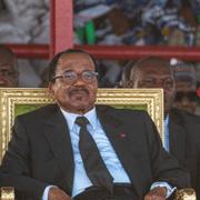 Paul Biya och Chantal Biya den 7 oktober.