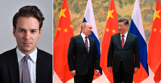 Lorentz Tovatt/Rysslands Vladimir Putin och Kinas Xi Jinping.  TT