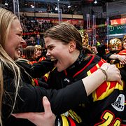 Brynäs Hanna Thuvik jublar efter final tre.