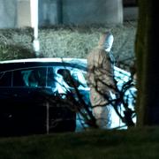 Polisens tekniker vid brottsplatsen