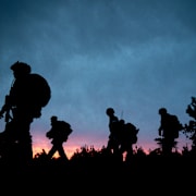 Danska soldater tränar på Jylland. Arkivbild.