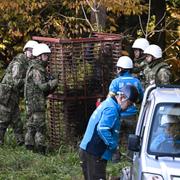 De japanska soldaterna som har satts in för att stävja björnhotet i norra delen av landet har inte tillåtelse att skjuta djuren. 