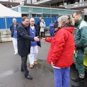 Löfven på besök vid Östra sjukhuset i Göteborg i förra veckan 