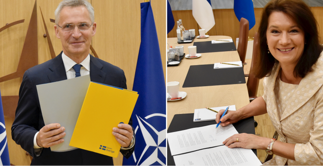 Natos generalsekreterare Jens Stoltenberg och utrikesminister Ann Linde. Wiktor Nummelin / TT NYHETSBYRÅN