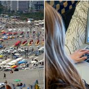 Turistorten Antalya i Turkiet / Flicka, arkivbild