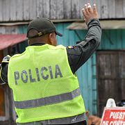 Illustrationsbild. Polis i Colombia. 