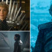 Cersei Lannister, Daenerys Targaryen, Jon Snow och Night King.