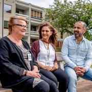 Anna-Carin Lundblad, Sala Nazzal och Jehan Monsour från Gårdstensbostäder. 