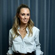 Programledaren Karin Frick.