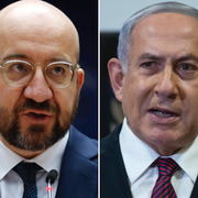 Hassan Rouhani, Charles Michel och Benjamin Netanyahu. 