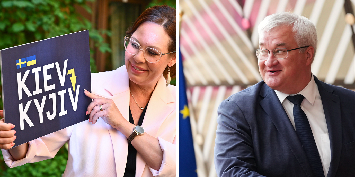 Maria Malmer Stenergard och Andrij Sybiha.