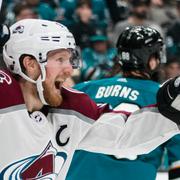 Landeskog under Colorados match mot San Jose den 28 april. 