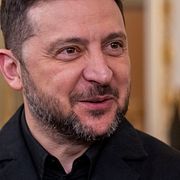 Volodymyr Zelenskyj i februari. Arkivbild.