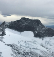 Sylglaciären innan sommarens kollaps. Arkivbild. 