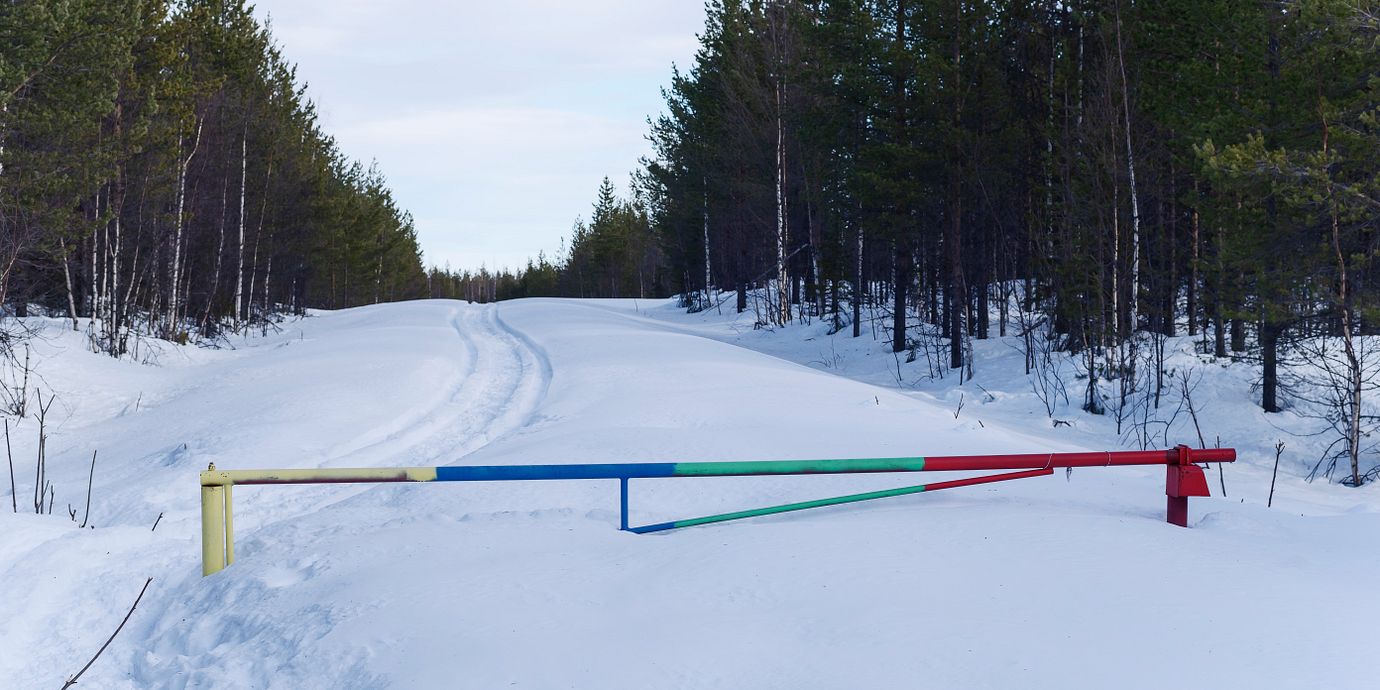 På vägen till den planerade gruvplatsen.