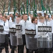 Nordiska motståndsrörelsen i Borlänge på 1 maj.