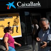 Caixabank-kontor i Barcelona på torsdagen.