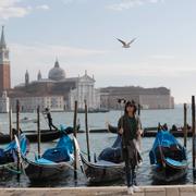 Turist i Venedig/Arkivbild