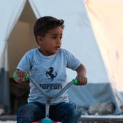 Barn från östra Ghouta i flyktingläger i Idlib.