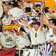 Real Madrid-supportrar, arkivbild från 2025.