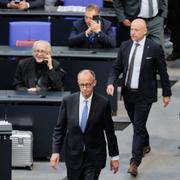 Friedrich Merz på plats i det tyska parlamentet.