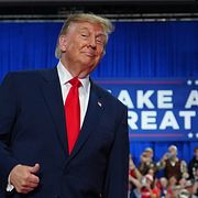 Donald Trump på ett valmöte i New York den 10 oktober.