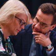 Moderaternas ekonomisk-politiska talesperson Elisabeth Svantesson och partiledare Ulf Kristersson.