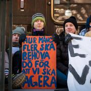 Arkivbild från klimatprotest i Stockholm 2024. 