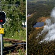 Skogsbränder stoppar tågen. Arkivbild.