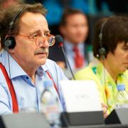 Jens Nilsson (S) i Europaparlamentet i Strasbourg.