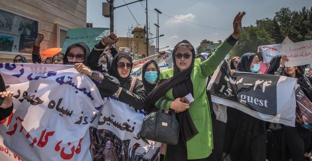 Demonstration i Afghanistan. Zerah Oriane/ABACA