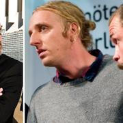 Till vänster Jens Odlander. Till höger Martin Schibbye och Johan Persson.