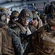 Amerikanska marinsoldater. Illustrationsbild.