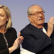 Marine Le Pen och Jean-Marie Le Pen 2014.