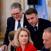 Arkivbild på bland andra Starmer, Macron och Kallas.